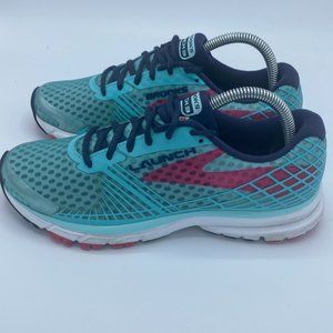 Brooks Launch 3 Blue Pink Athletic Sneakers